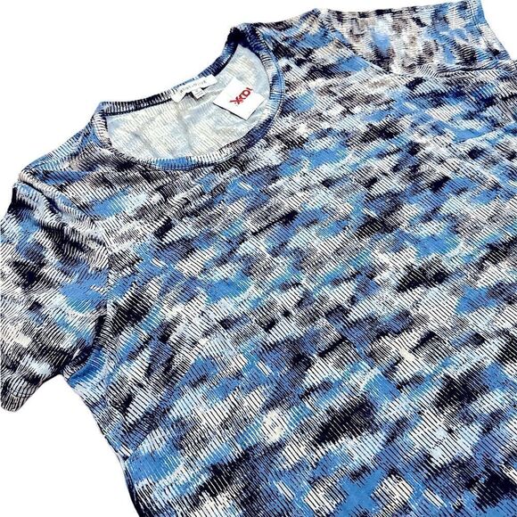 Rose+Olive Blue Gray Black Knit Plus Top Blouse Shirt 1X NWT - Picture 2 of 4